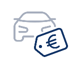 Grafik eines Autos mit einem Preisschild.